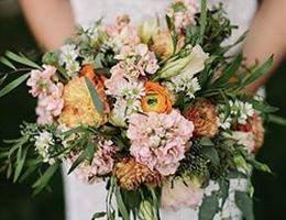 Copper Penny Flowers, in Concord, Massachusetts